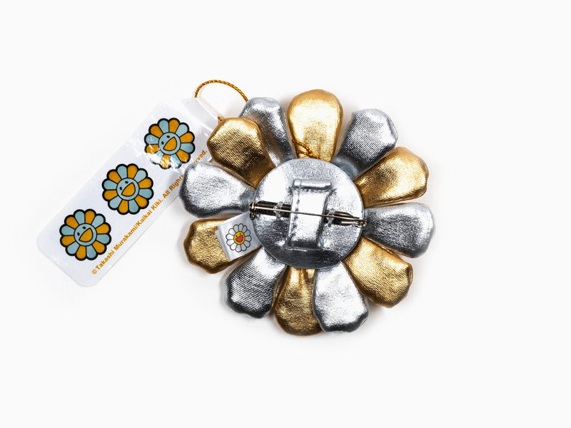 Takashi Murakami - Flower Plush Key Chain - Gold & Silver