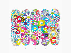 Lot De 3 Ponts De Skateboard Fleuris - Takashi Murakami - Bleu Rose - Neufs