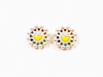 Takashi Murakami x Liquem - Pearl Flower earrings