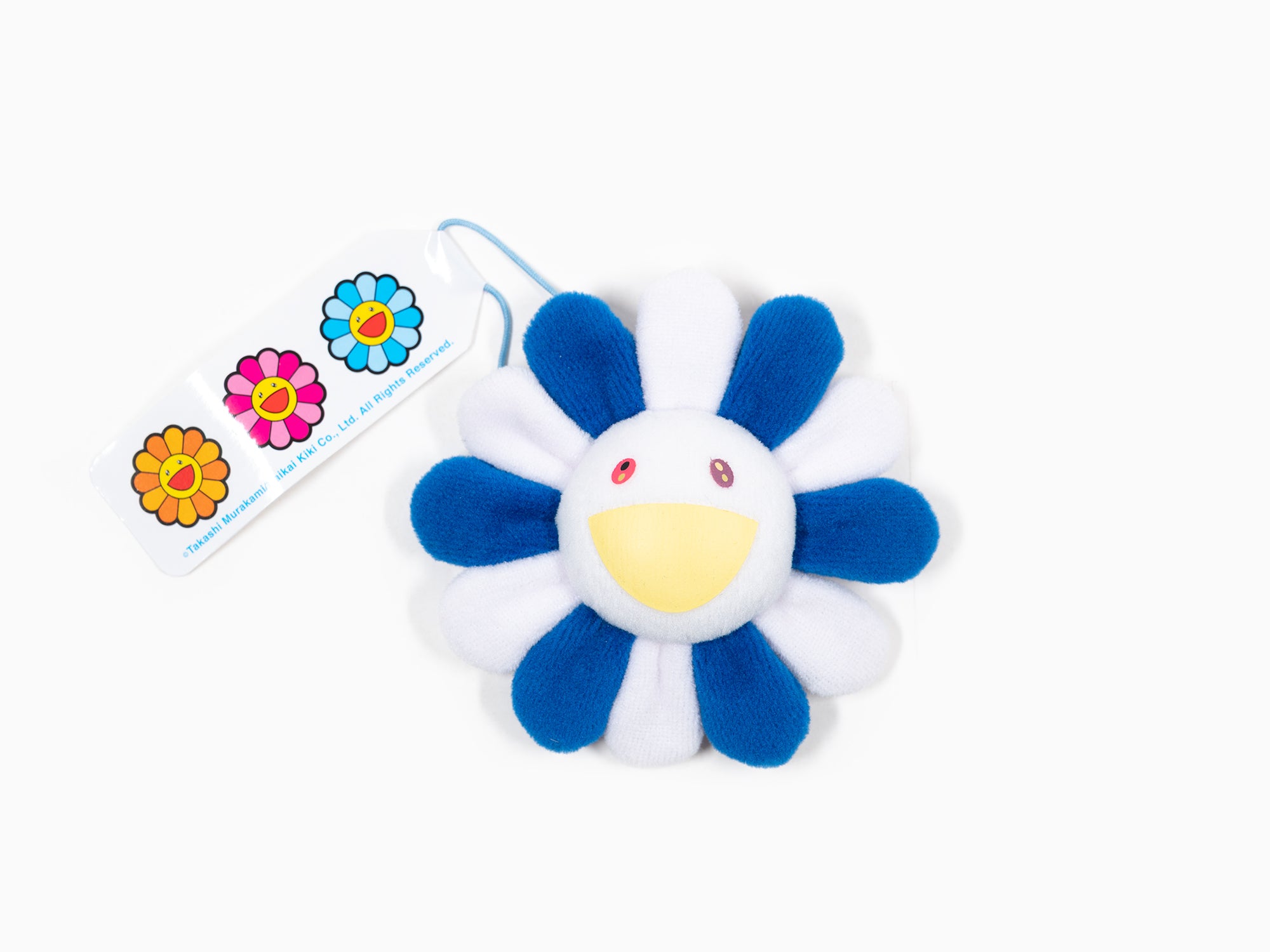 Takashi Murakami - Flower Plush Key Chain - Blue & White