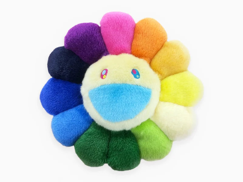 Takashi Murakami - Flower cushion - 30 cm - rainbow & white