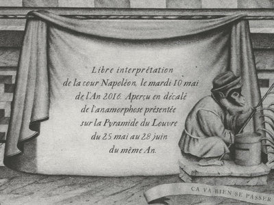 JR - JR au Louvre, 2016 (gravure / chalcographie)