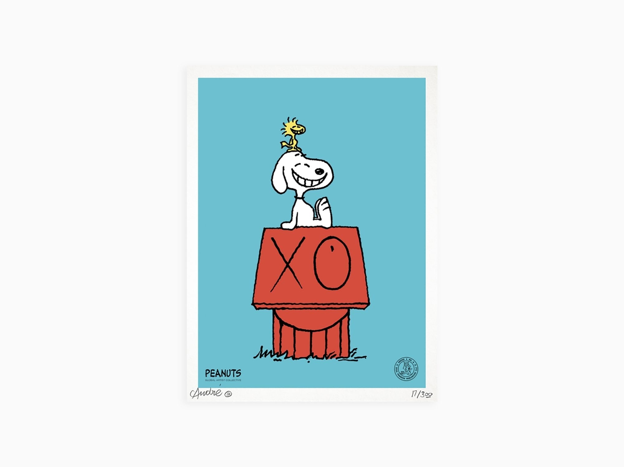 Mr. André - Snoopy on Red House (blue)