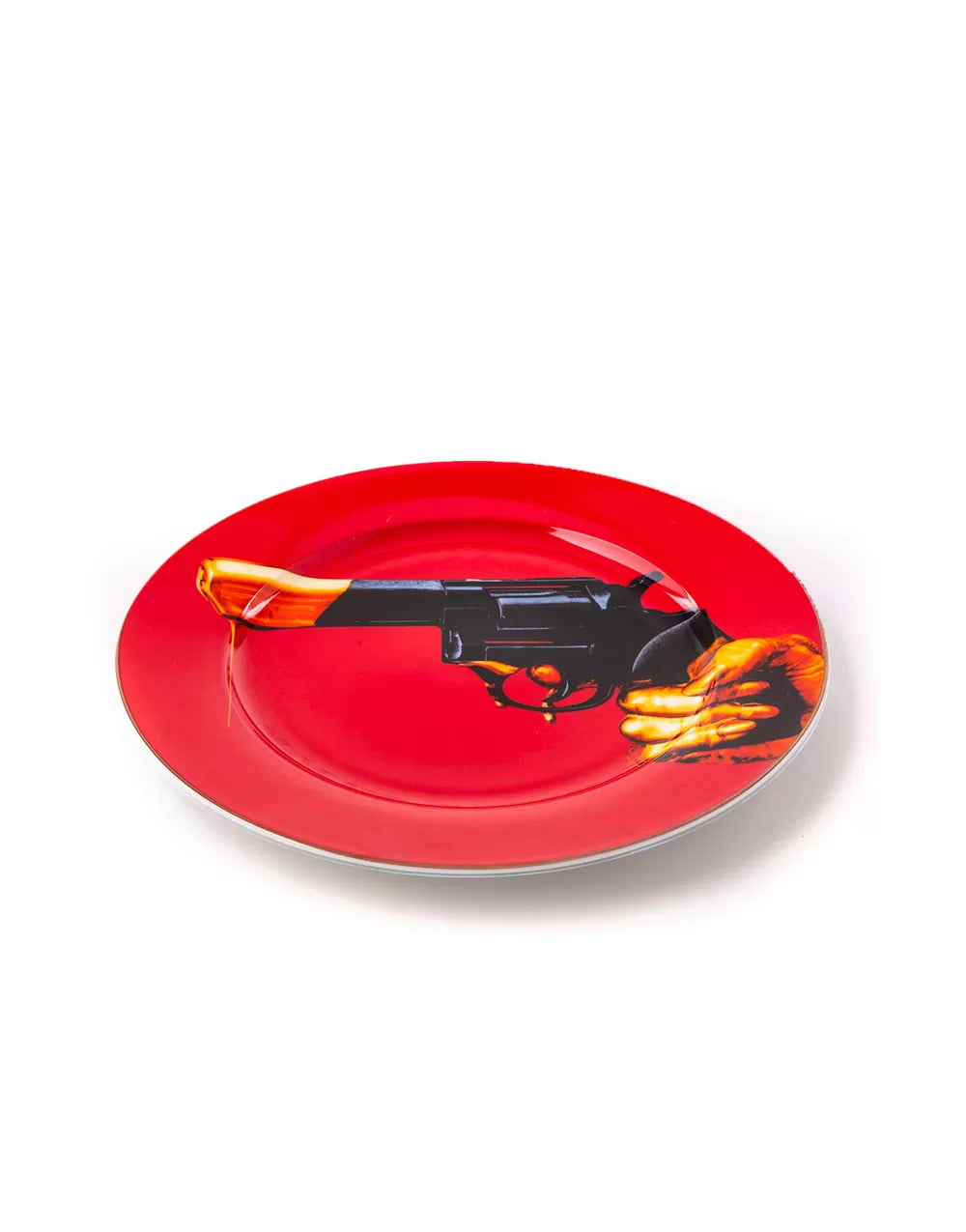 Seletti wears Toiletpaper - porcelain plate gold border Revolver