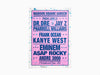 André - Dream Concerts (Dr Dre vs. Jay Z & Kanye West) Blue / Pink (enhanced by hand)