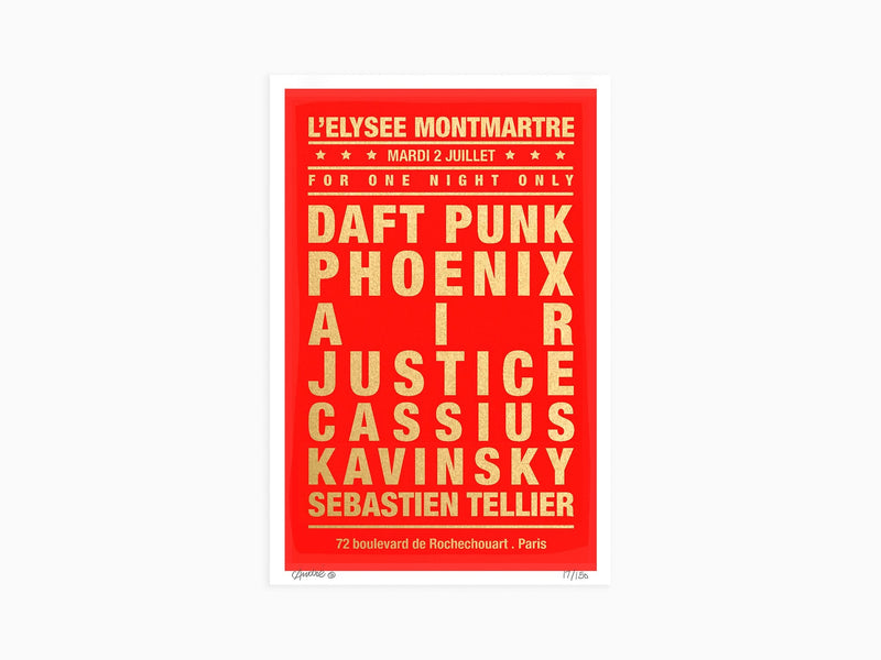 André - Dream Concert "Daft Punk, L'Elysée Montmartre" - Red/Metallic gold