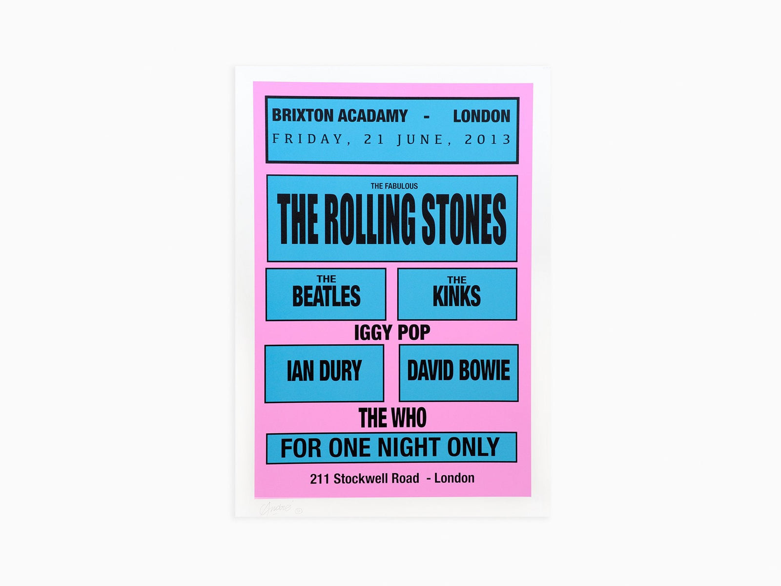 André - Dream Concerts (Rolling Stones) Blue / Pink