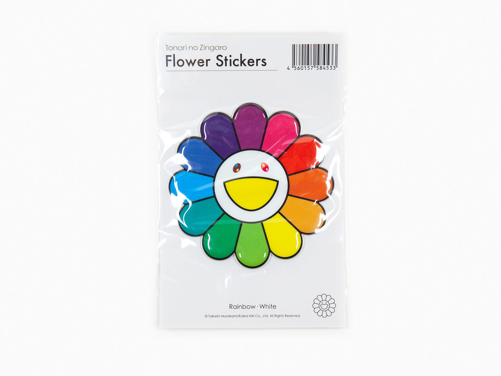 Kaikai Kiki] Takashi Murakami Flower Rubber Keyring Clear Rainbow