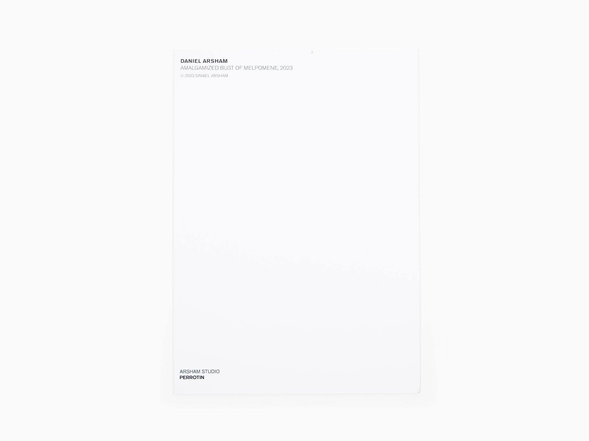 Daniel Arsham - Postcard "Amalgamized Bust of Melpomene, 2023"