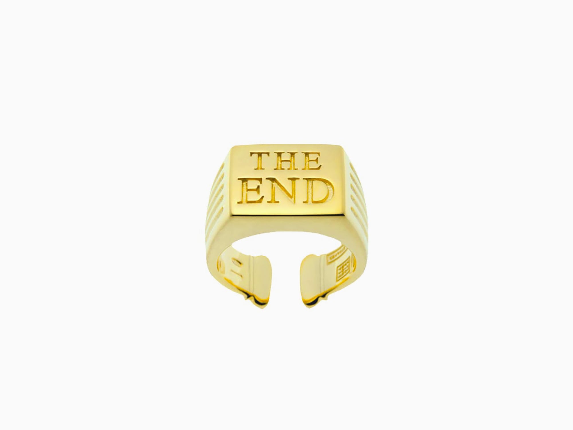 Toiletpaper - "The End" ring - gold