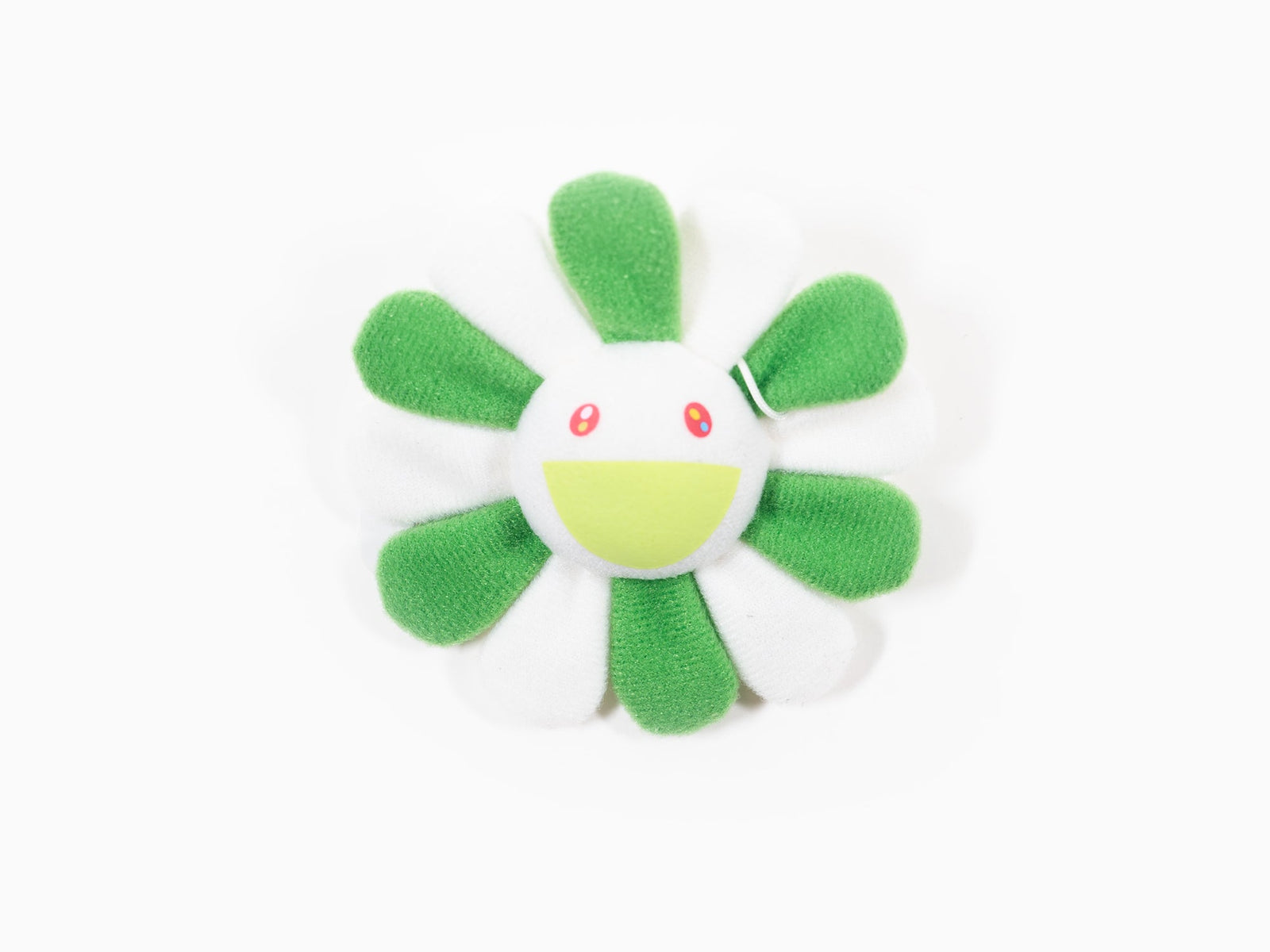 Takashi Murakami - Flower Plush Key Chain Green & white