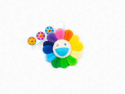Takashi Murakami - Flower Plush Key Chain - rainbow & white
