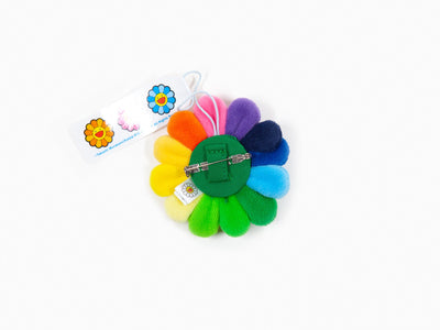 Takashi Murakami - Flower Plush Key Chain - rainbow & white