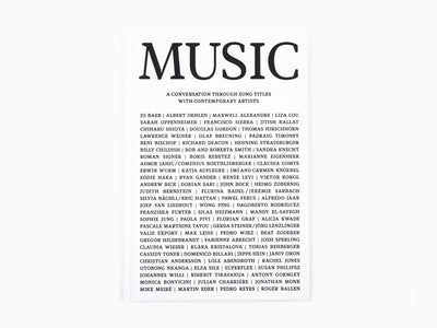 Music - A conversation through song titles with contemporary artists