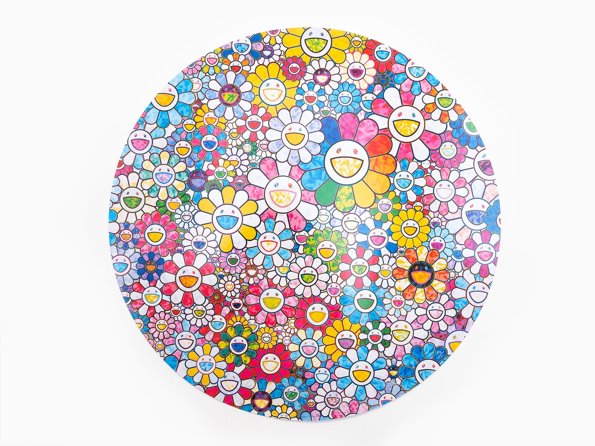 Takashi Murakami - Flower Stickers - White x Cream - Perrotin PARIS